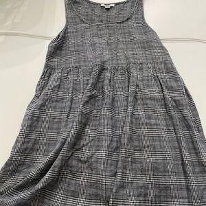 American Eagle Outfitters Black and White Plaid Sleeveless Dress